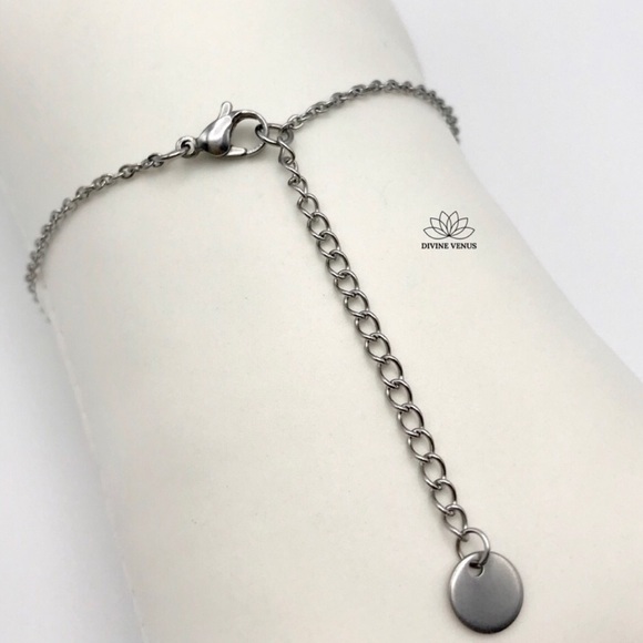 Rose Quartz Stainless Steel Necklace - Picture 7 of 8